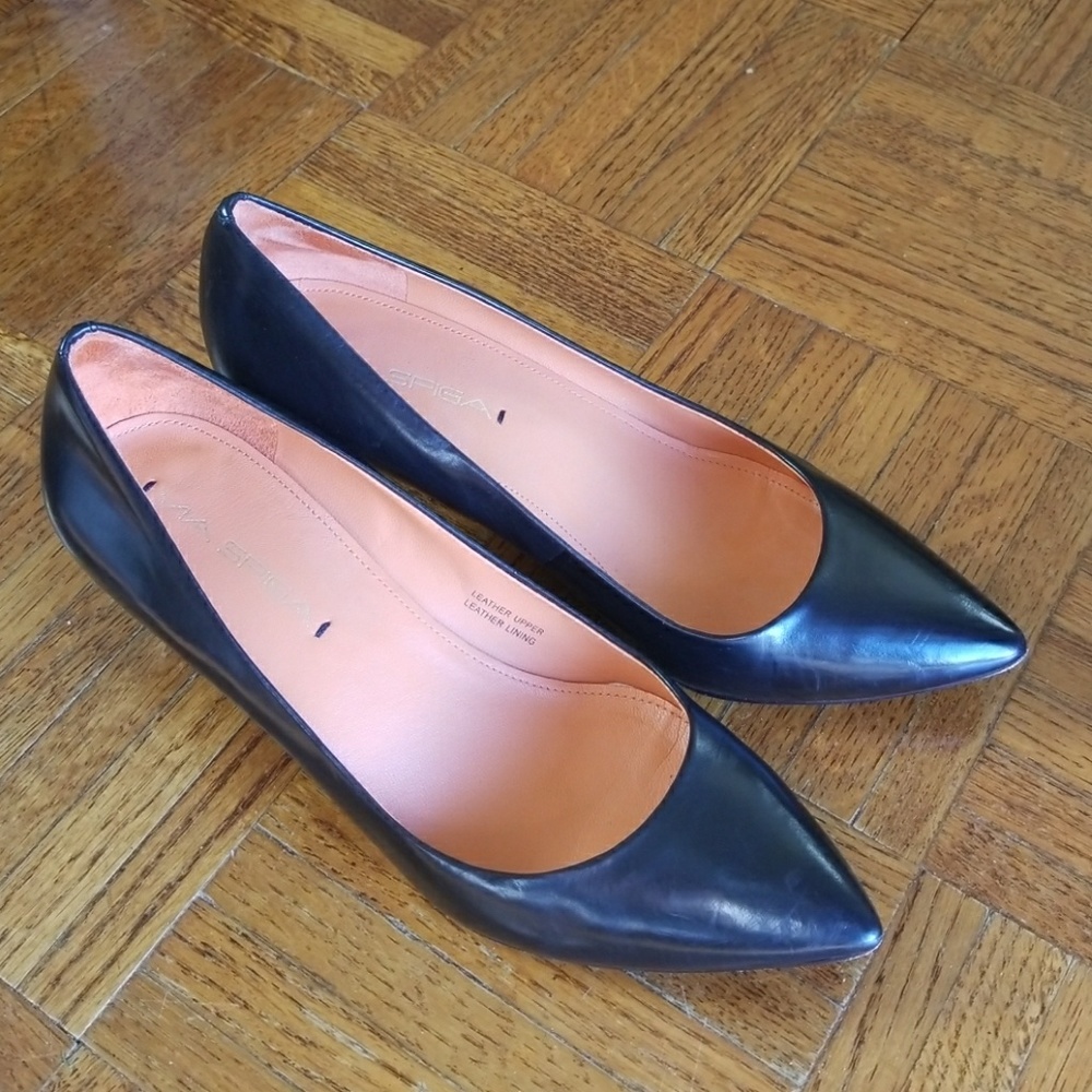 Leather Pointed Toe Via Spiga Heels